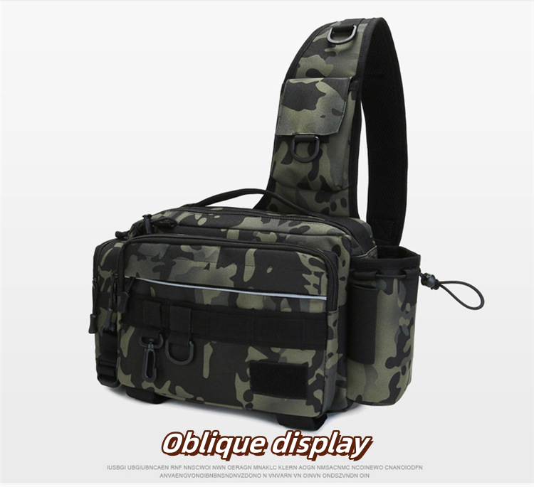 Outdoor Fishing Waist Pack Fishing Lures Gear Storage Bag Tactical Fanny Pack Shoulder Outdoor Sports Tackle Bag Crossbody Backpack