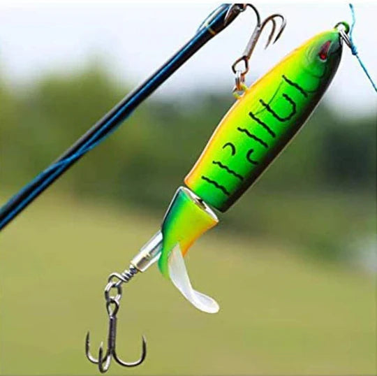 Topwater Float Fishing Lures Rotating Tail for Bass Pike Chub