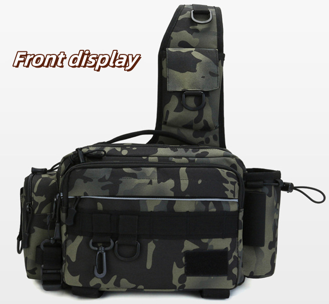 Outdoor Fishing Waist Pack Fishing Lures Gear Storage Bag Tactical Fanny Pack Shoulder Outdoor Sports Tackle Bag Crossbody Backpack