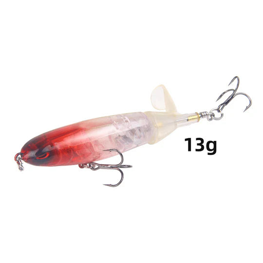 Topwater Float Fishing Lures Rotating Tail for Bass Pike Chub