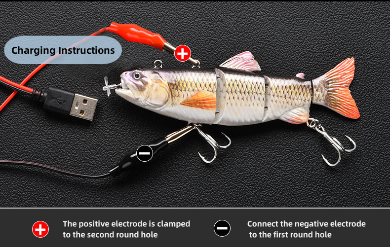 High-Tech Electric Robotic Fishing Lure - USB Rechargeable with Bright LED Light