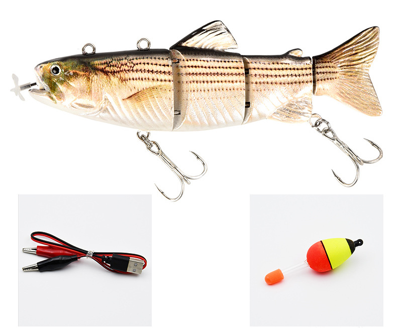 High-Tech Electric Robotic Fishing Lure - USB Rechargeable with Bright LED Light