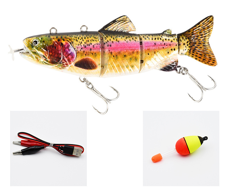 High-Tech Electric Robotic Fishing Lure - USB Rechargeable with Bright LED Light