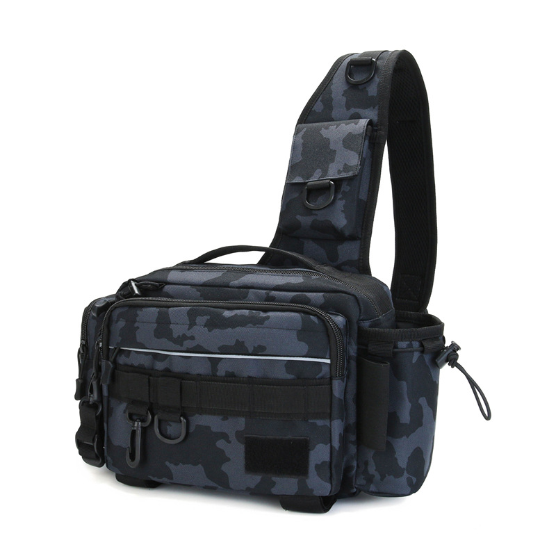 Outdoor Fishing Waist Pack Fishing Lures Gear Storage Bag Tactical Fanny Pack Shoulder Outdoor Sports Tackle Bag Crossbody Backpack