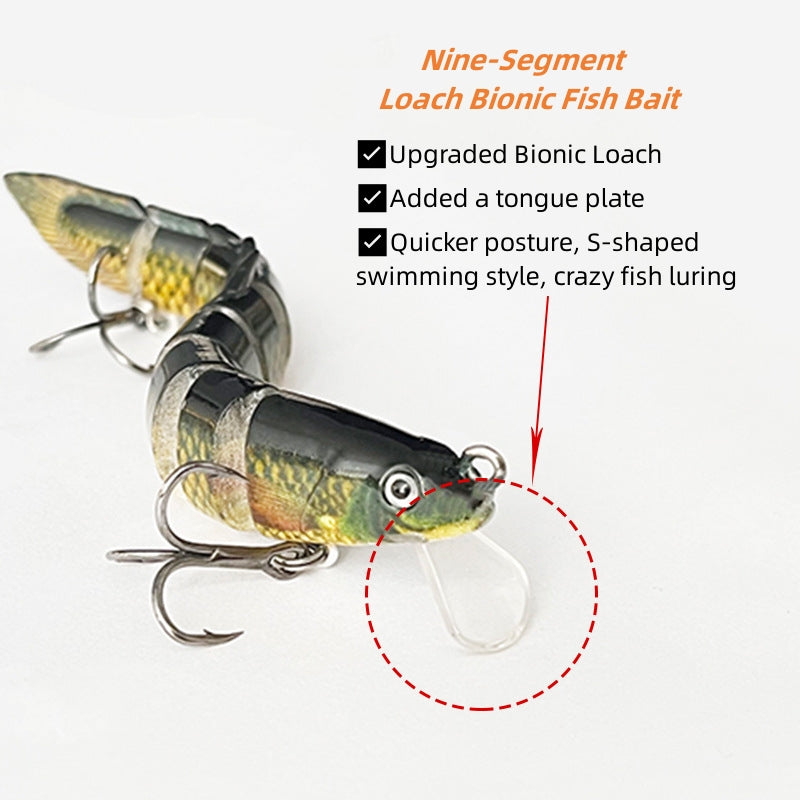 Multi-section fake bait slowly sinks nine-section loach bionic fish bait